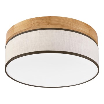 Brilagi - LED Plafondlamp BELLADONNA LED/20W/230V Ø 30 cm crème/eiken