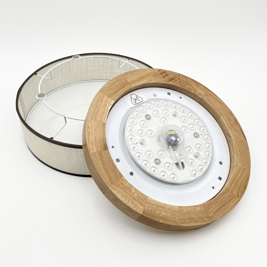Brilagi - LED Plafondlamp BELLADONNA LED/20W/230V Ø 30 cm crème/eiken