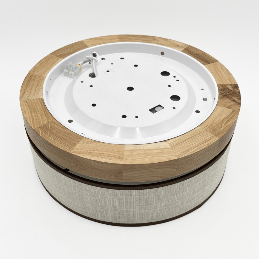 Brilagi - LED Plafondlamp BELLADONNA LED/20W/230V Ø 30 cm crème/eiken