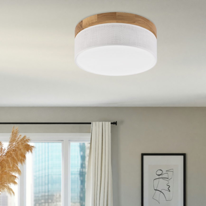 Brilagi - LED Plafondlamp BELLADONNA LED/20W/230V Ø 30 cm wit/eik