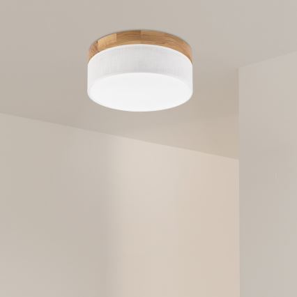 Brilagi - LED Plafondlamp BELLADONNA LED/20W/230V Ø 30 cm wit/eik