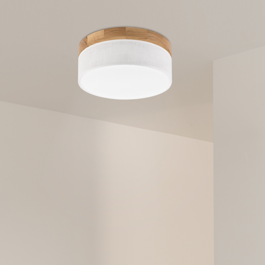 Brilagi - LED Plafondlamp BELLADONNA LED/20W/230V Ø 30 cm wit/eik