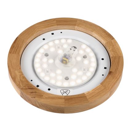 Brilagi - LED Plafondlamp BELLADONNA LED/20W/230V Ø 30 cm wit/eik
