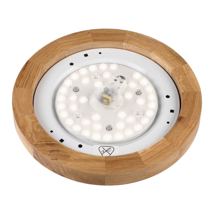 Brilagi - LED Plafondlamp BELLADONNA LED/20W/230V Ø 30 cm wit/eik