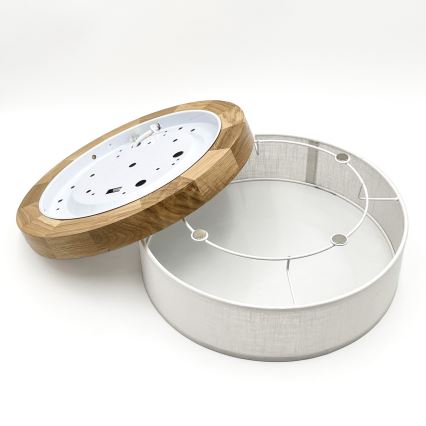 Brilagi - LED Plafondlamp BELLADONNA LED/20W/230V Ø 30 cm wit/eik