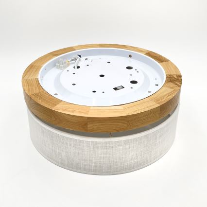 Brilagi - LED Plafondlamp BELLADONNA LED/20W/230V Ø 30 cm wit/eik