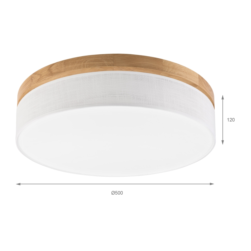 Brilagi - LED Plafondlamp BELLADONNA LED/36W/230V dia. 50 cm wit/eik