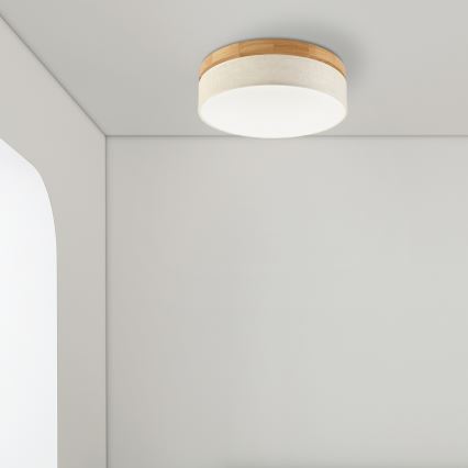 Brilagi - LED Plafondlamp BELLADONNA LED/36W/230V diameter 40 cm crème/eiken