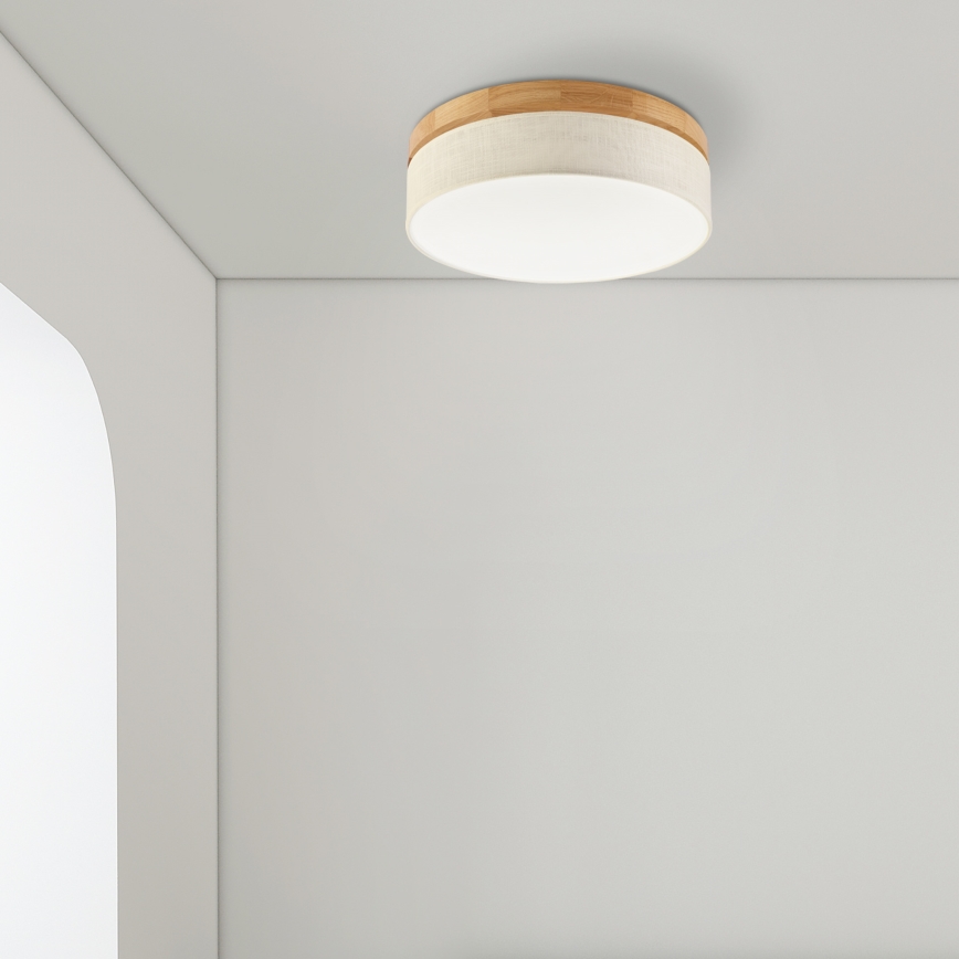 Brilagi - LED Plafondlamp BELLADONNA LED/36W/230V diameter 40 cm crème/eiken