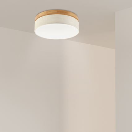Brilagi - LED Plafondlamp BELLADONNA LED/36W/230V diameter 40 cm crème/eiken