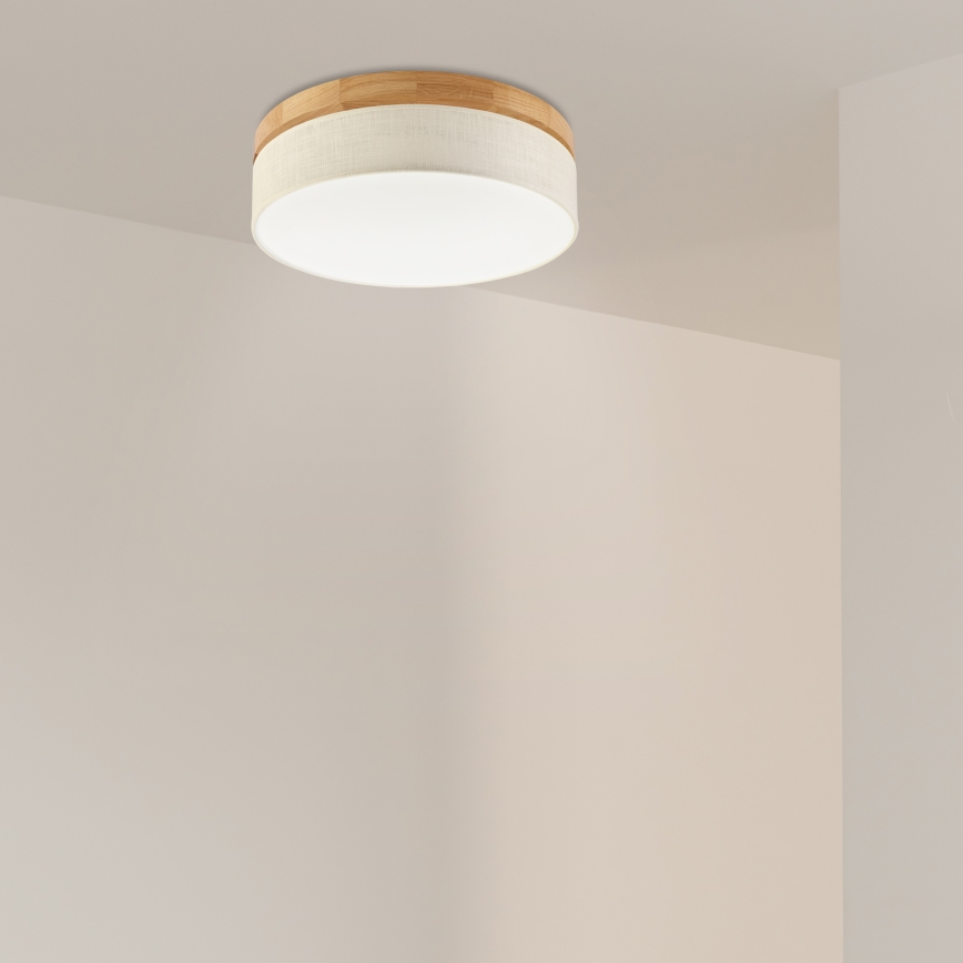 Brilagi - LED Plafondlamp BELLADONNA LED/36W/230V diameter 40 cm crème/eiken