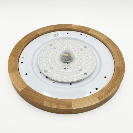 Brilagi - LED Plafondlamp BELLADONNA LED/36W/230V diameter 40 cm crème/eiken