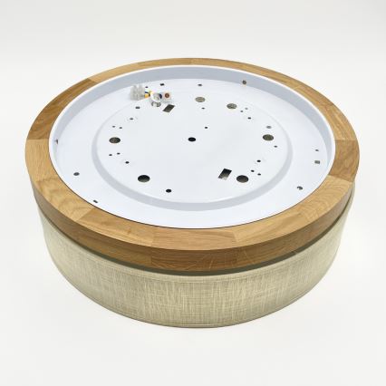 Brilagi - LED Plafondlamp BELLADONNA LED/36W/230V diameter 40 cm crème/eiken