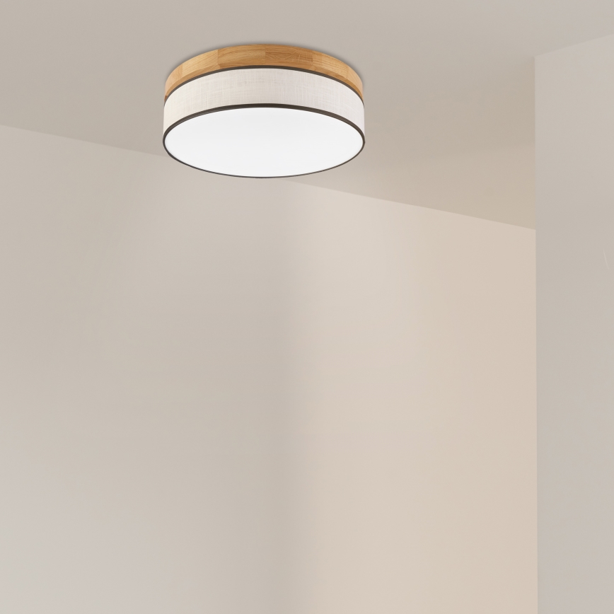 Brilagi - LED plafondlamp BELLADONNA LED/36W/230V Ø 40 cm crème/eiken