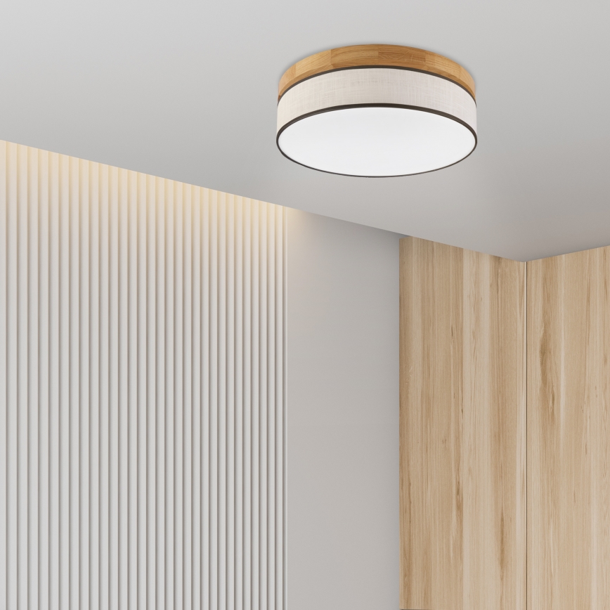 Brilagi - LED plafondlamp BELLADONNA LED/36W/230V Ø 40 cm crème/eiken