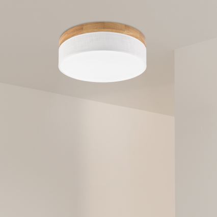 Brilagi - LED Plafondlamp BELLADONNA LED/36W/230V Ø 40 cm wit/eiken