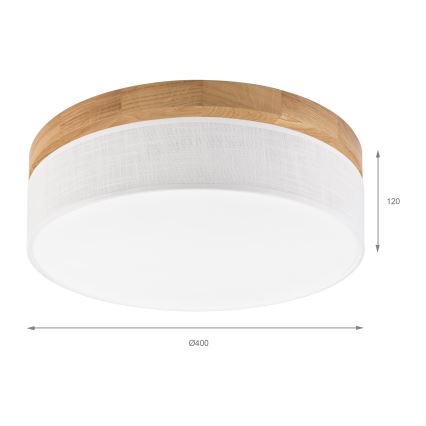 Brilagi - LED Plafondlamp BELLADONNA LED/36W/230V Ø 40 cm wit/eiken