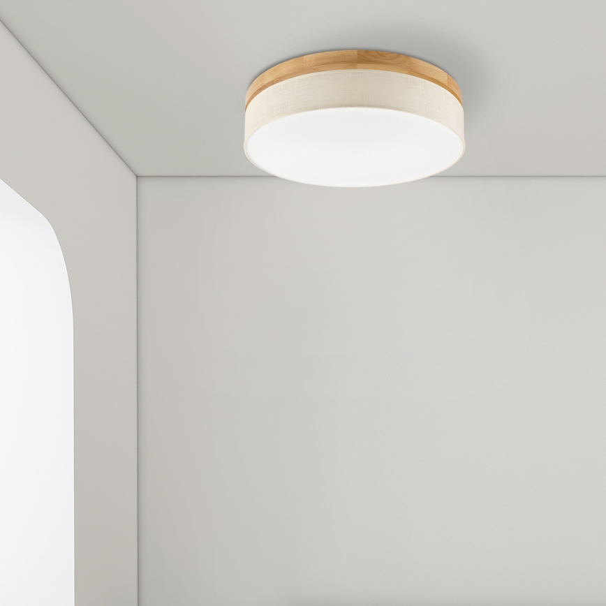 Brilagi - LED Plafondlamp BELLADONNA LED/36W/230V Ø 50 cm crème/eiken
