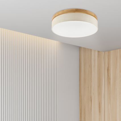 Brilagi - LED Plafondlamp BELLADONNA LED/36W/230V Ø 50 cm crème/eiken