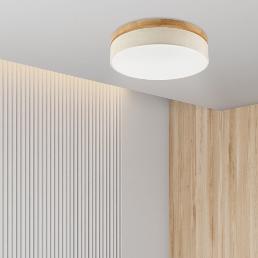 Brilagi - LED Plafondlamp BELLADONNA LED/36W/230V Ø 50 cm crème/eiken