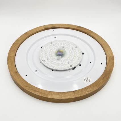 Brilagi - LED Plafondlamp BELLADONNA LED/36W/230V Ø 50 cm crème/eiken
