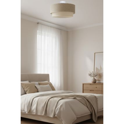 Brilagi - LED opbouwkroonluchter BOHO BOBO 1xE27/10W/230V pr. 40 cm stippen beige/crème