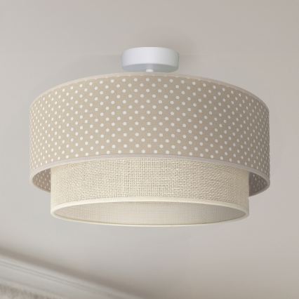 Brilagi - LED opbouwkroonluchter BOHO BOBO 1xE27/10W/230V pr. 40 cm stippen beige/crème
