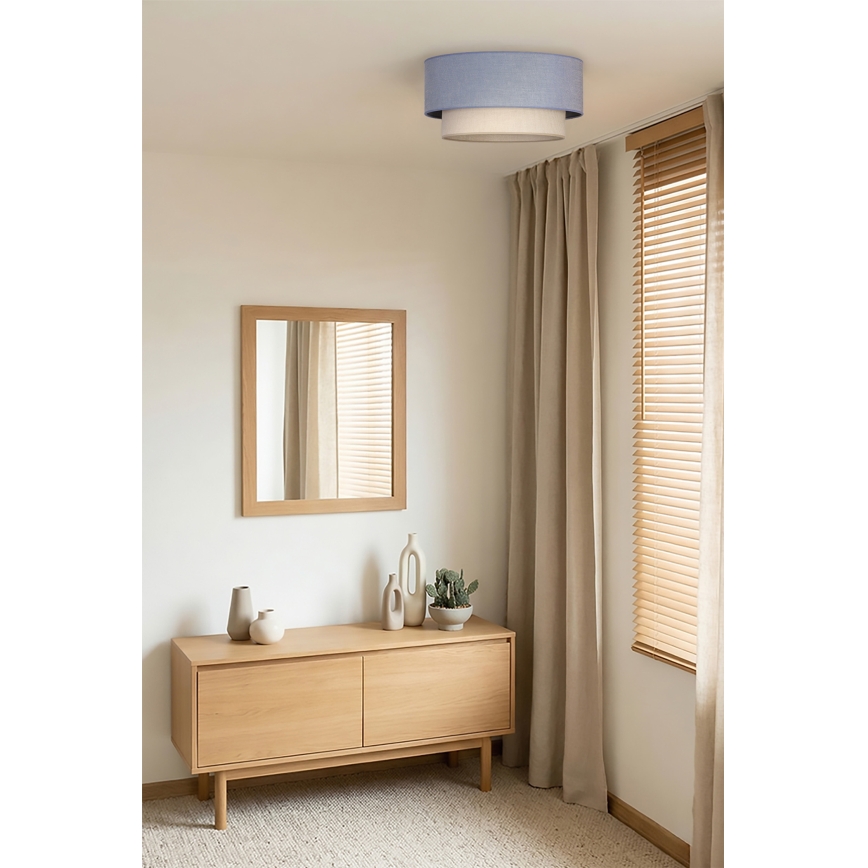 Brilagi - LED plafondlamp BOHO ECO 1xE27/10W/230V Ø 40 cm blauw/crème