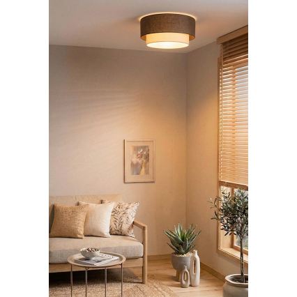 Brilagi - LED plafondlamp BOHO ECO 1xE27/10W/230V Ø 40 cm bruin/crème