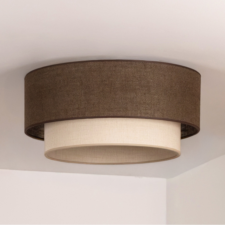 Brilagi - LED plafondlamp BOHO ECO 1xE27/10W/230V Ø 40 cm bruin/crème