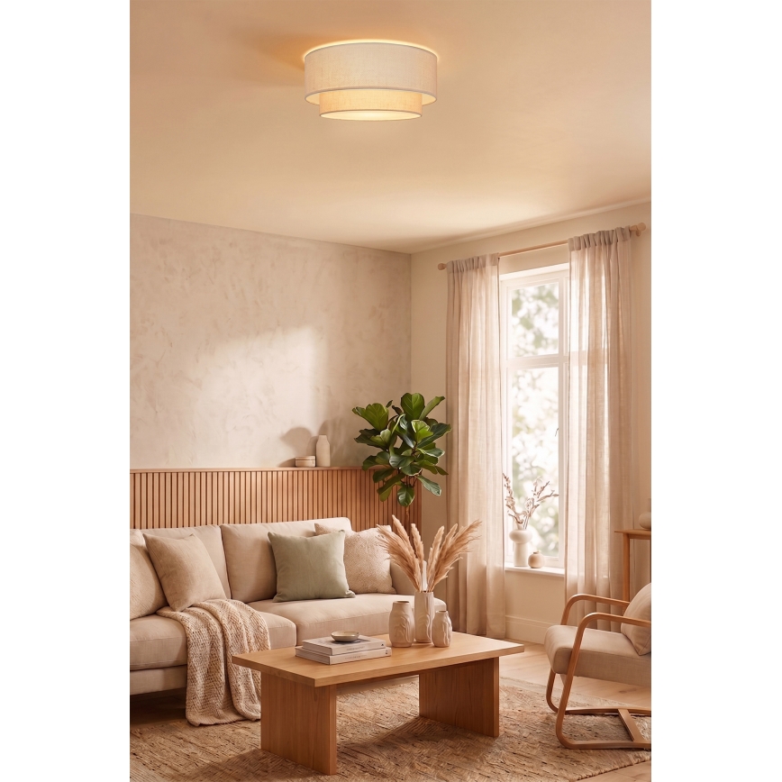 Brilagi - LED plafondlamp BOHO ECO 1xE27/10W/230V Ø 40 cm crème