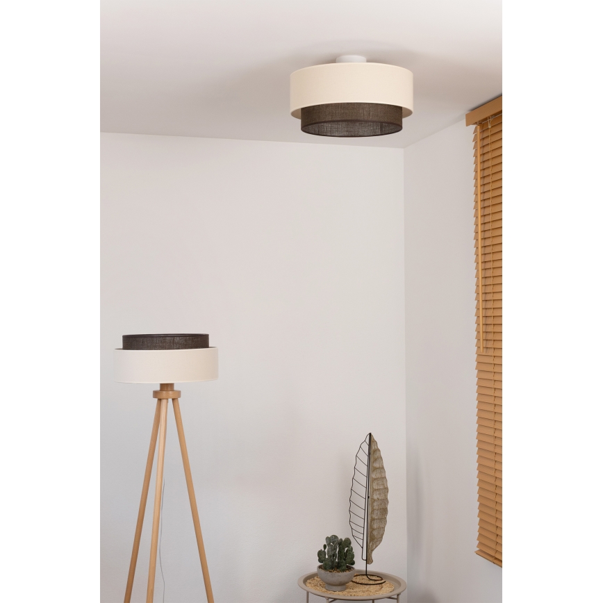 Brilagi - LED-plafondlamp BOHO STYLE 1xE27/15W/230V Ø 40 cm crème/bruin