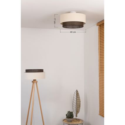 Brilagi - LED-plafondlamp BOHO STYLE 1xE27/15W/230V Ø 40 cm crème/bruin