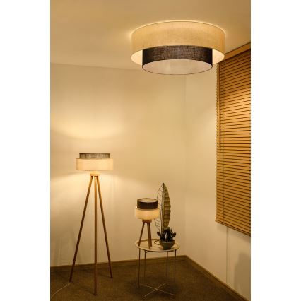 Brilagi - LED plafondlamp BOHO STYLE 3x E27/15W/230V Ø 80 cm crème/bruin