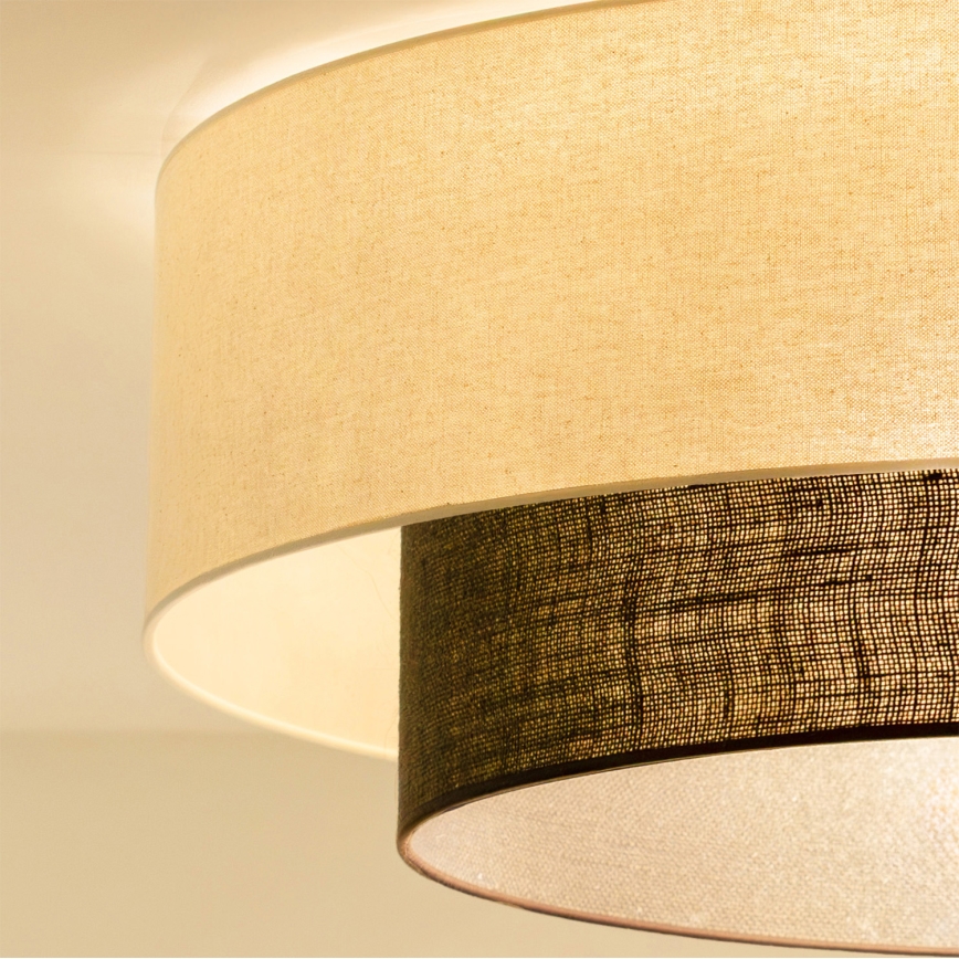 Brilagi - LED plafondlamp BOHO STYLE 3x E27/15W/230V Ø 80 cm crème/bruin