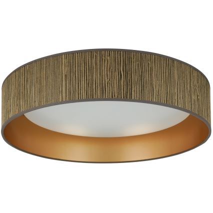 Brilagi - LED Plafondlamp BOSTON ROLLER LED/24W/230V Ø 45 cm strogebruin/goud