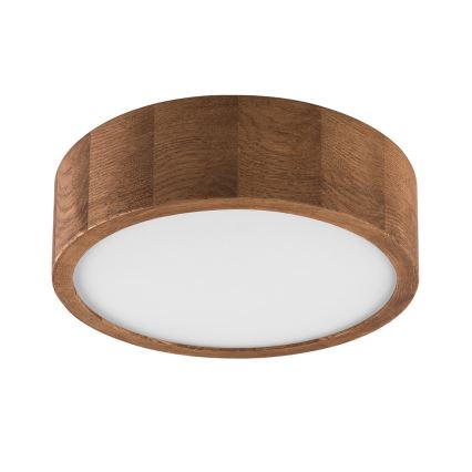 Brilagi - LED plafondlamp CARVALHO 1xE27/15W/230V eik/kers Ø 27 cm