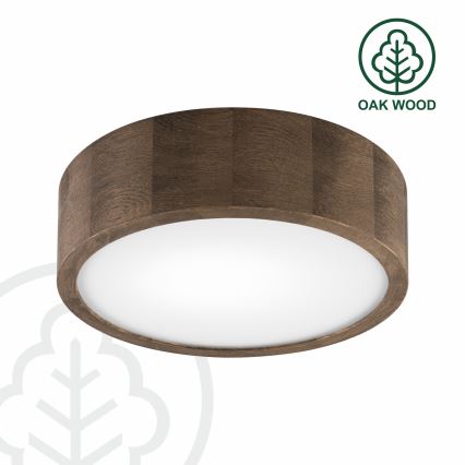 Brilagi - LED plafondlamp CARVALHO 1xE27/15W/230V eiken notenhout Ø 27 cm