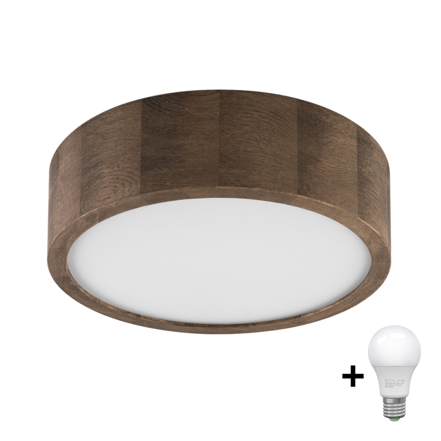 Brilagi - LED Plafondlamp CARVALHO 1xE27/60W/230V eiken diameter 27 cm