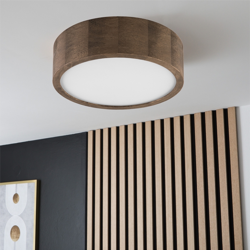 Brilagi - LED Plafondlamp CARVALHO 1xE27/60W/230V eiken diameter 27 cm