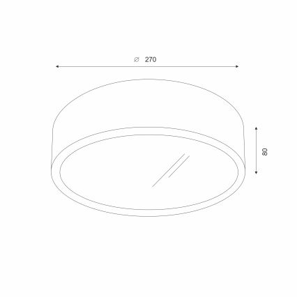 Brilagi - LED Plafondlamp CARVALHO 1xE27/60W/230V eiken diameter 27 cm