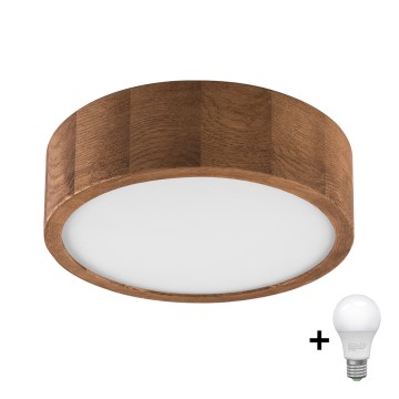 Brilagi - LED Plafondlamp CARVALHO 1xE27/60W/230V eiken kers diameter 27 cm