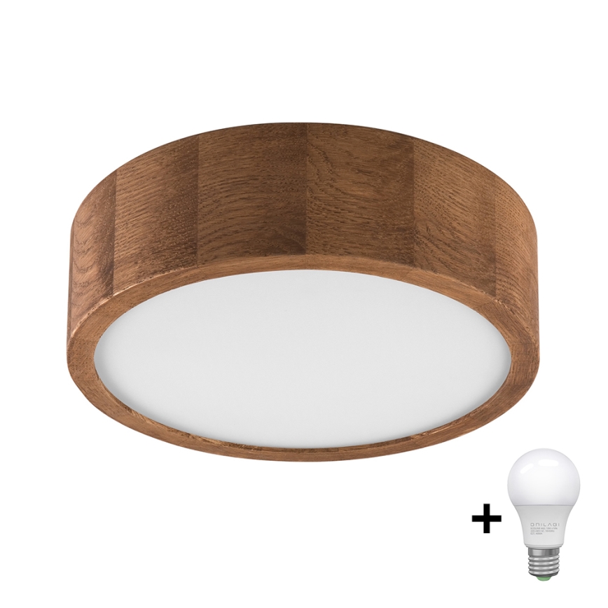 Brilagi - LED Plafondlamp CARVALHO 1xE27/60W/230V eiken kers diameter 27 cm