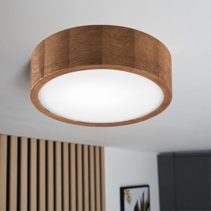 Brilagi - LED Plafondlamp CARVALHO 1xE27/60W/230V eiken kers diameter 27 cm