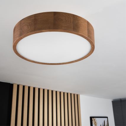 Brilagi - LED plafondlamp CARVALHO 2xE27/15W/230V eiken/kersen Ø 37 cm