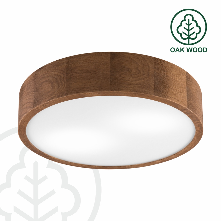 Brilagi - LED plafondlamp CARVALHO 2xE27/15W/230V eiken/kersen Ø 37 cm