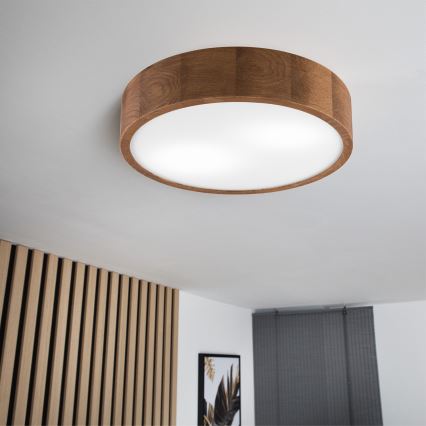 Brilagi - LED Plafondlamp CARVALHO 2xE27/60W/230V eiken kers diameter 37 cm