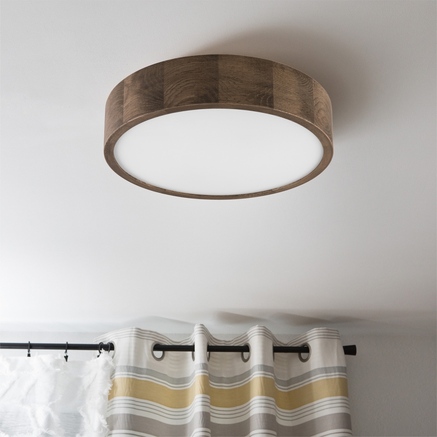 Brilagi - LED Plafondlamp CARVALHO 2xE27/60W/230V eiken walnoot Ø 37 cm