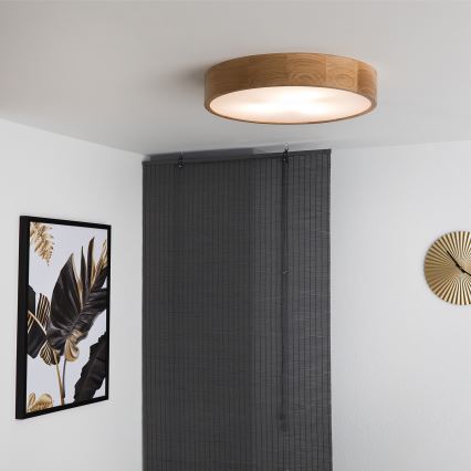 Brilagi - LED-plafondlamp CARVALHO 3xE27/15W/230V eiken Ø 47,5 cm