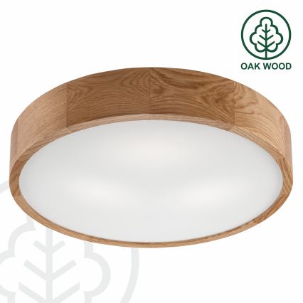 Brilagi - LED-plafondlamp CARVALHO 3xE27/15W/230V eiken Ø 47,5 cm